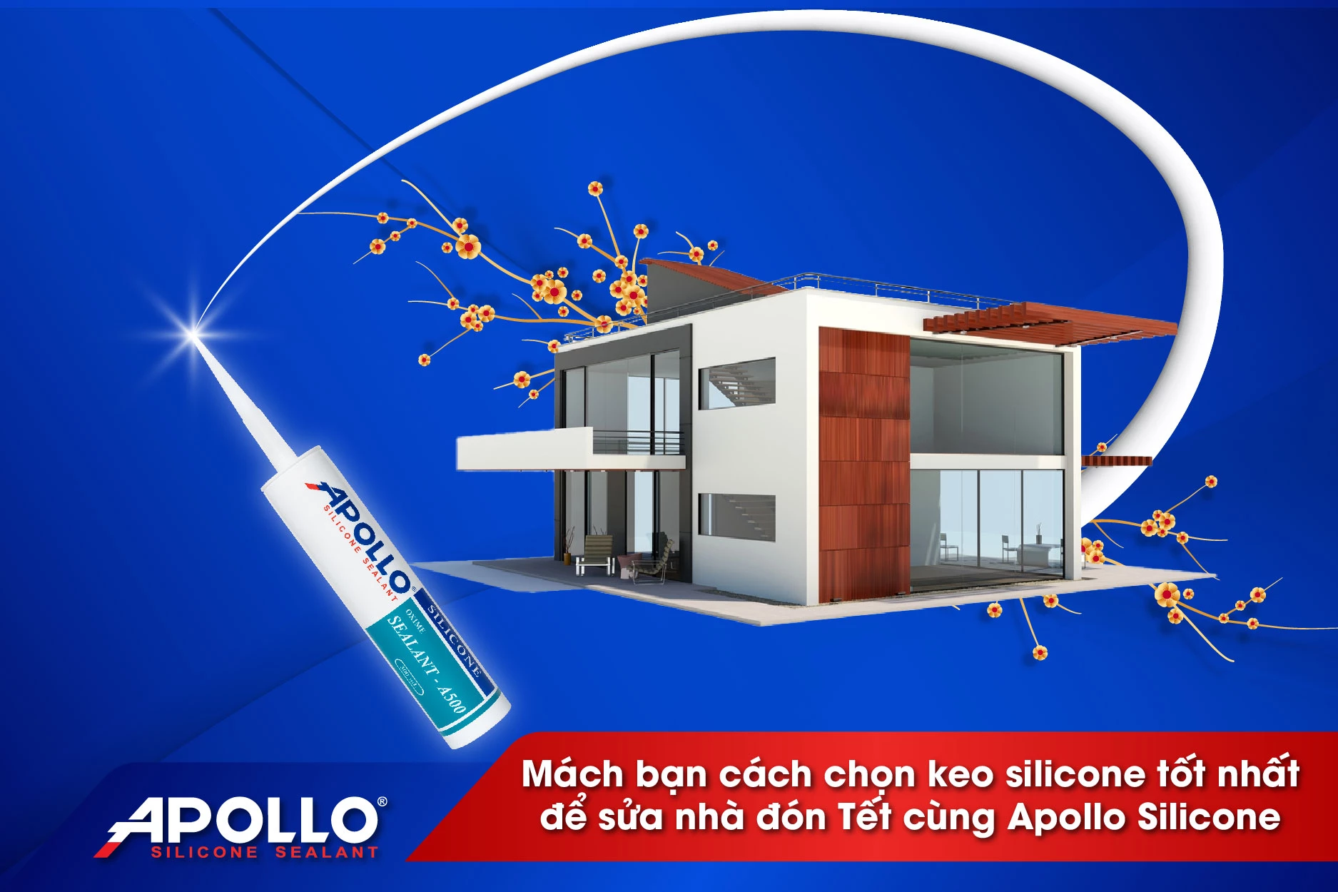 Mách bạn cách chọn keo silicone tốt nhất để sửa nhà đón Tết cùng Apollo Silicone