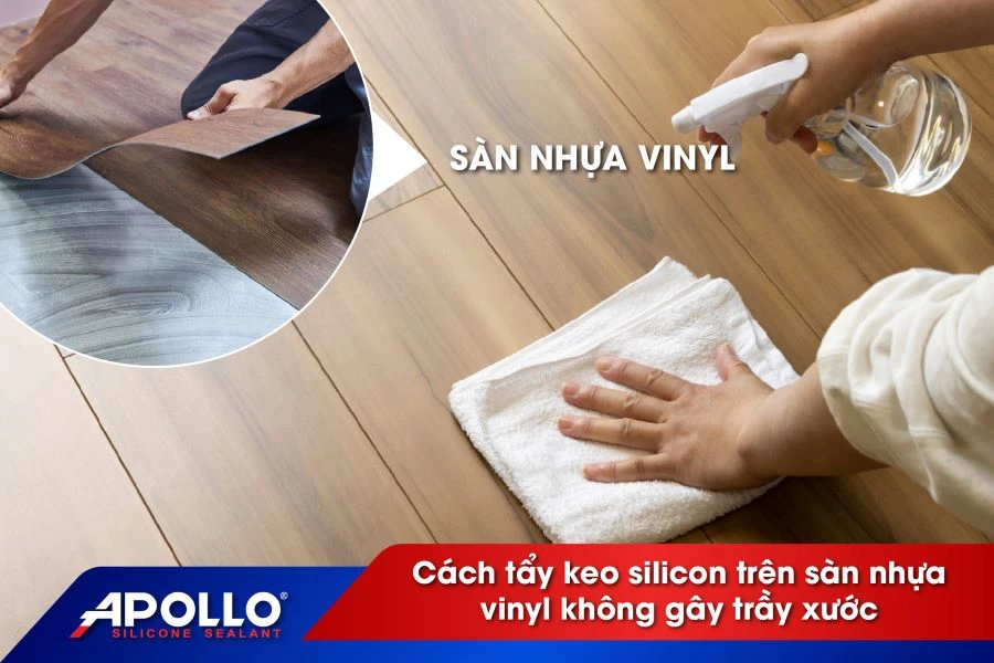 Cách tẩy keo silicon trên sàn nhựa vinyl không gây trầy xước
