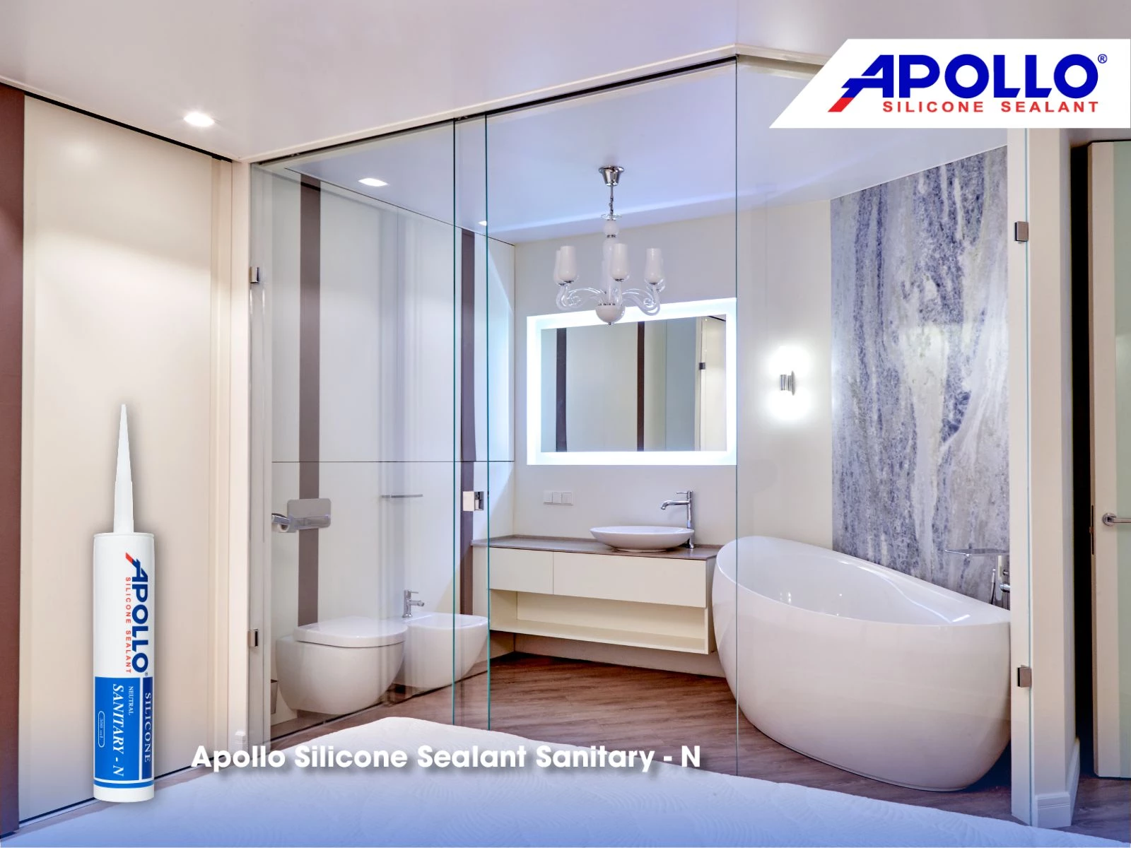 Apollo Sanitary - N - Chất trám chuyên dụng trong việc chống thấm của kính nhà tắm