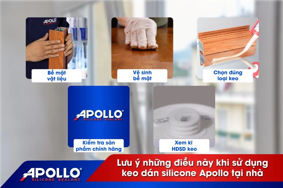 Lưu ý những điều này khi sử dụng keo dán silicone Apollo tại nhà