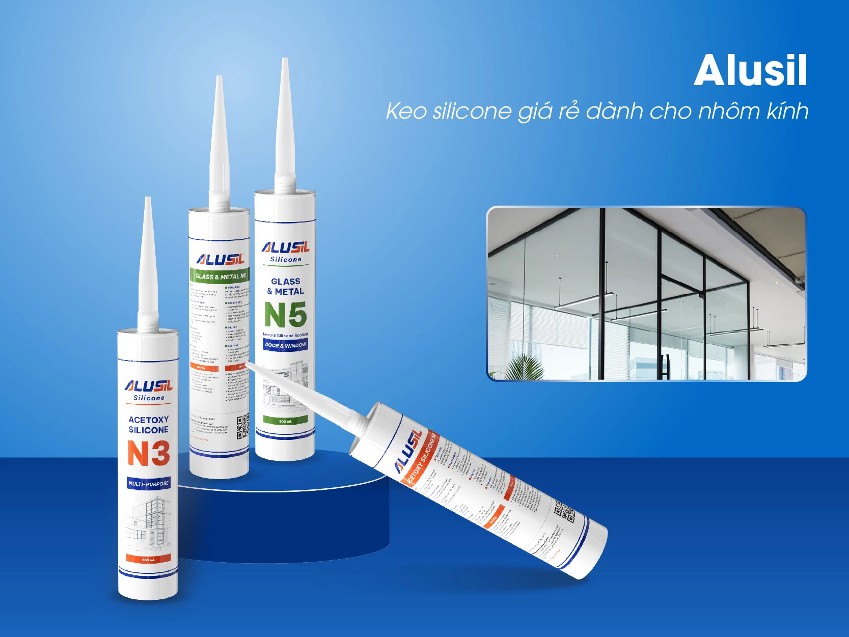 Alusil - Keo silicone giá rẻ dành cho nhôm kính