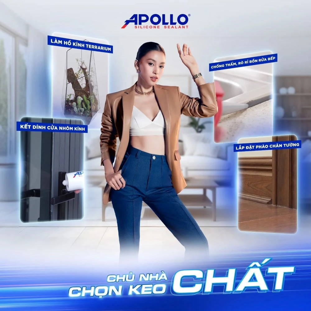 Keo Apollo Silicone - Chất keo gắn kết hoàn hảo cho mọi công trình nhôm kính