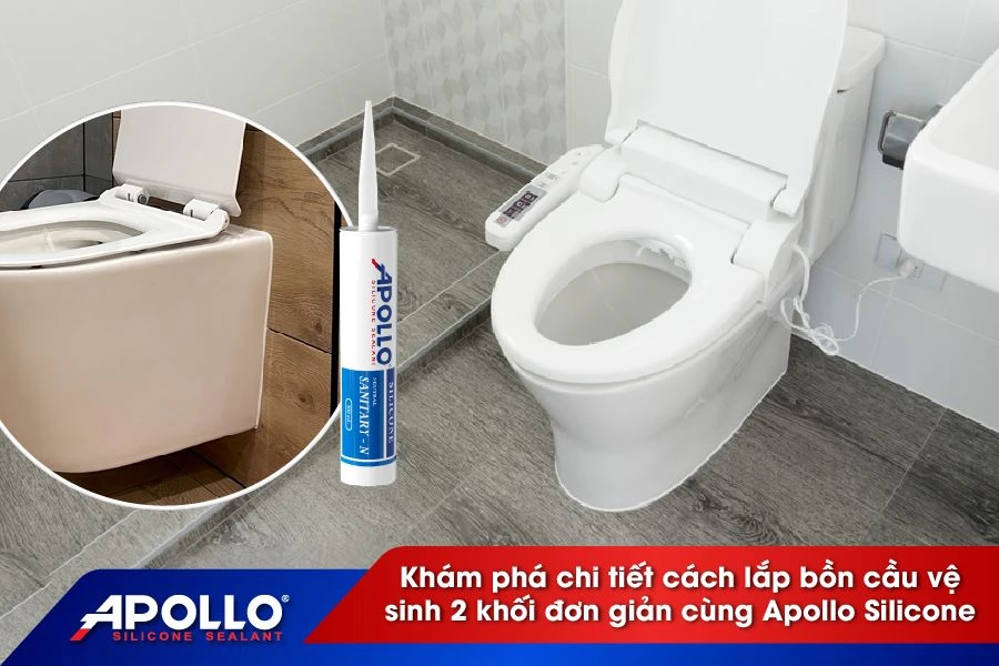 Khám phá chi tiết cách lắp bồn cầu vệ sinh 2 khối đơn giản cùng Apollo Silicone