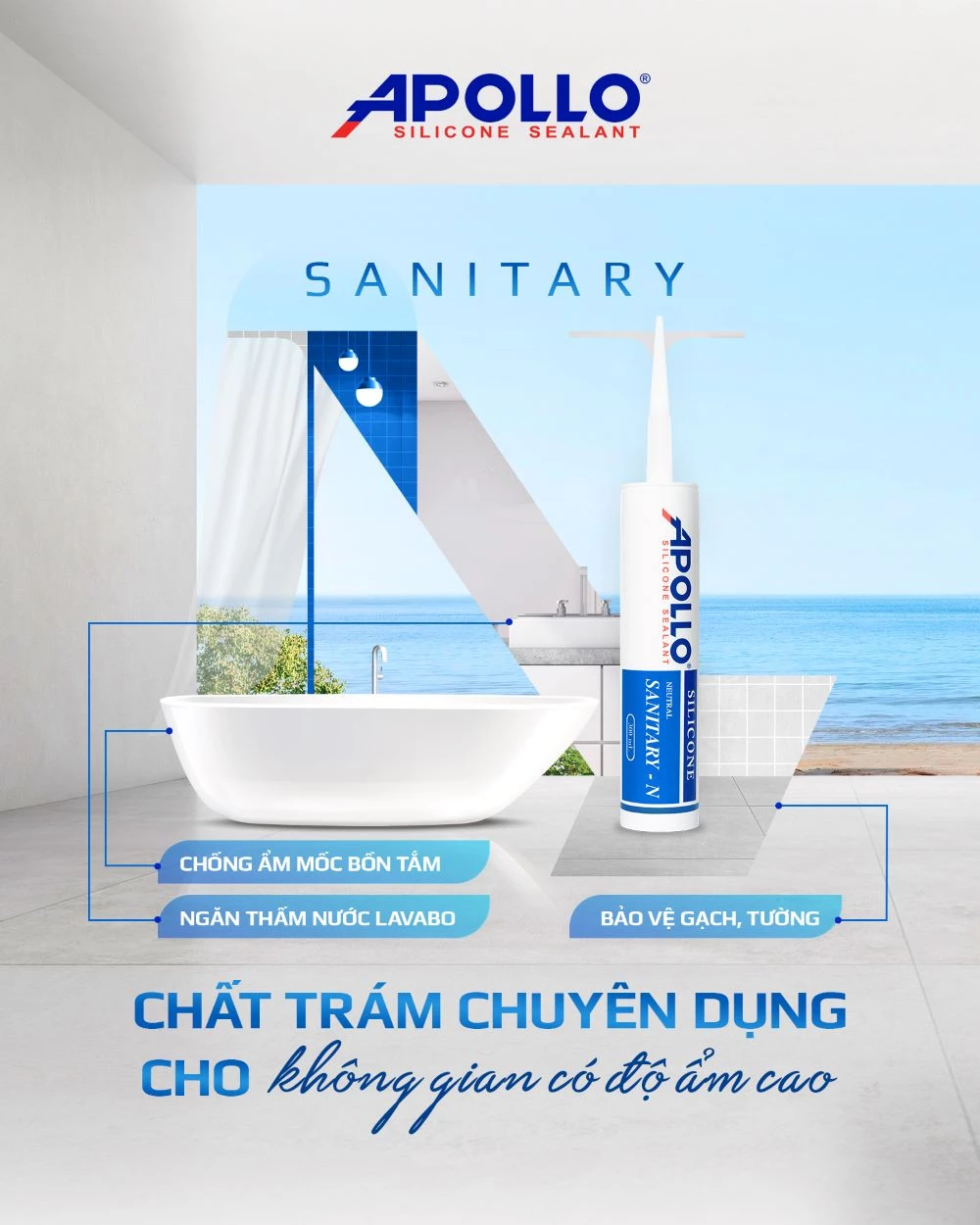 Sản phẩm chuyên dụng dành cho phòng tắm Apollo Sanitary - N sẽ giúp việc lắp đặt bồn cầu bệt an toàn và hiệu quả