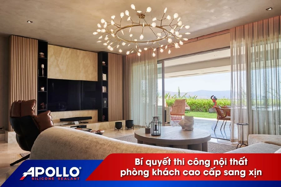 Bí quyết thi công nội thất phòng khách cao cấp sang xịn