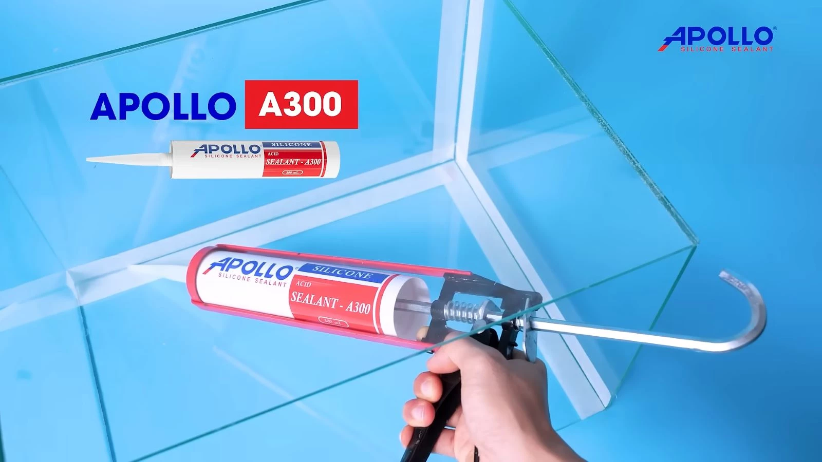 Keo dán silicone Apollo A300 là sản phẩm nổi bật nhất trong các dòng chất trám silicone một thành phần lưu hoá axit