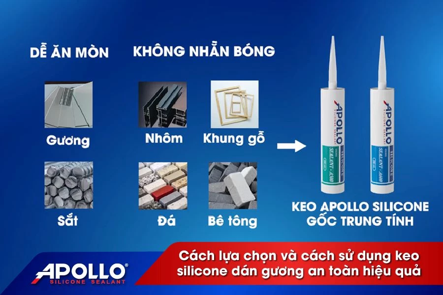 Cách lựa chọn và cách sử dụng keo silicone dán gương an toàn hiệu quả