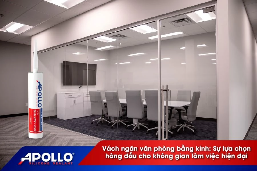 Vách ngăn văn phòng bằng kính sử dụng Apollo A300: Sự lựa chọn hàng đầu cho không gian làm việc hiện đại