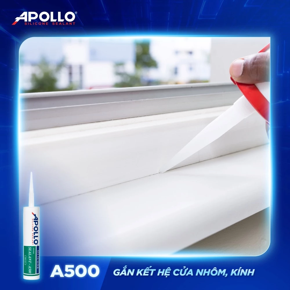 Sử dụng chất trám cao cấp Apollo A500 để bịt kín các khe hở cửa giúp ngăn chặn ẩm mốc