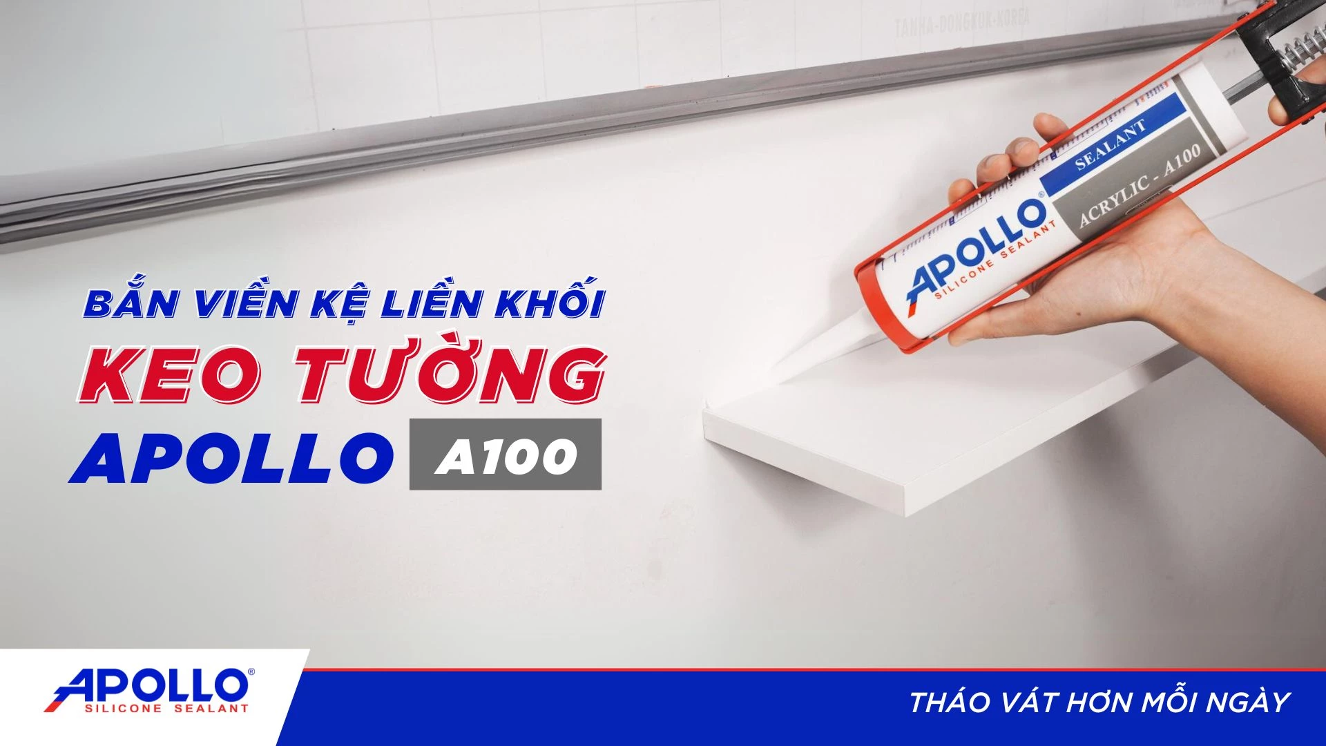 Bắn viền kệ trắng cực đơn giản với keo Apollo A100 | Tháo vát hơn mỗi ngày