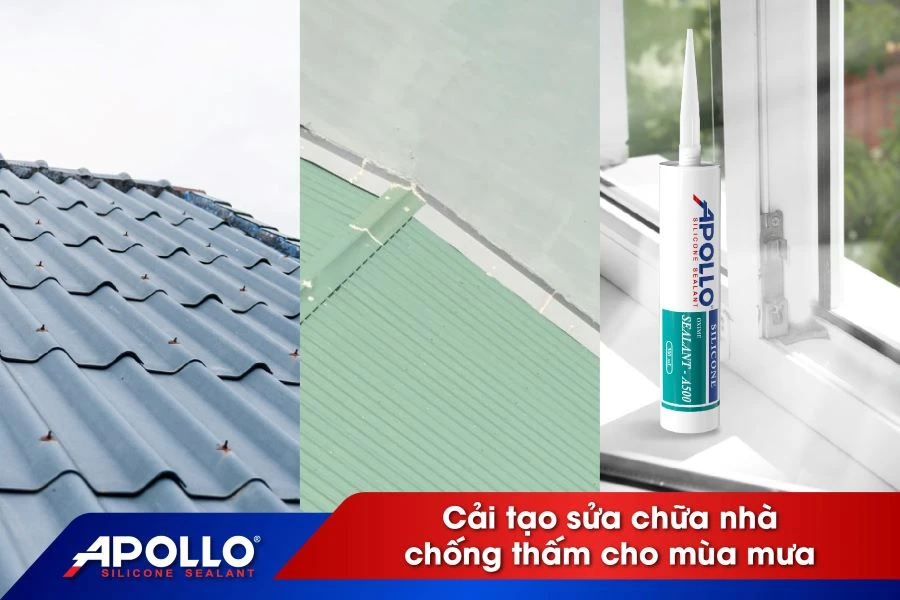 Cải tạo sửa chữa nhà tăng khả năng chống thấm cho mùa mưa bão