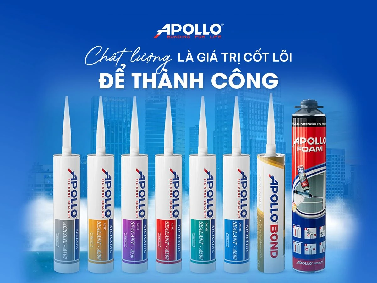 Apollo Silicone mang đến hệ sinh thái chất trám silicone chất lượng cao, đáp ứng đa dạng nhu cầu thi công