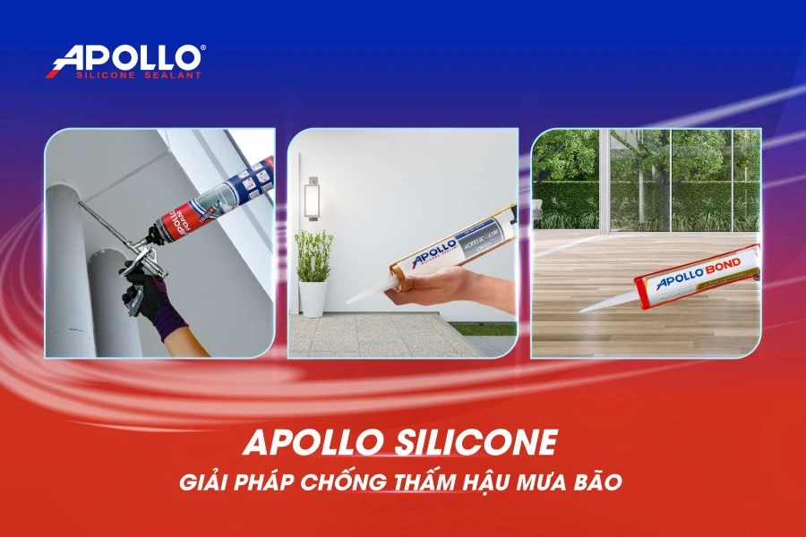 Keo dán chống thấm Apollo Silicone - Giải pháp chống thấm hậu mưa bão