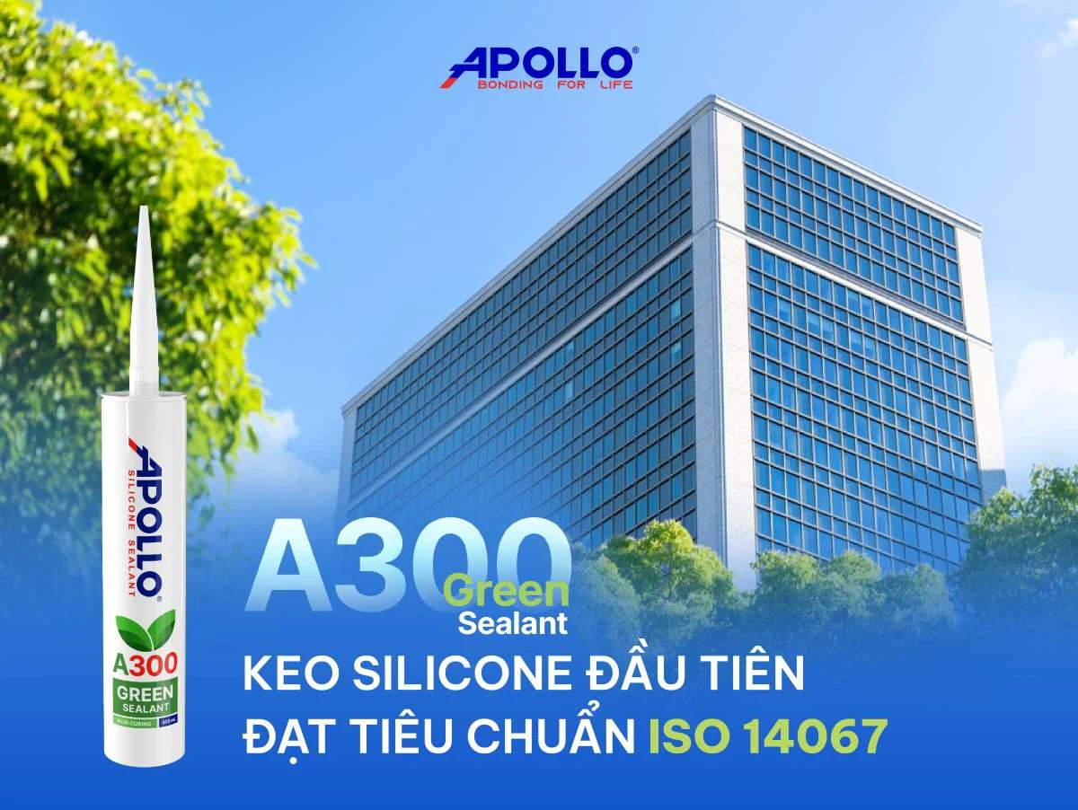 Chất trám xanh A300 Green Sealant của Apollo Silicone đạt tiêu chuẩn ISO 14067