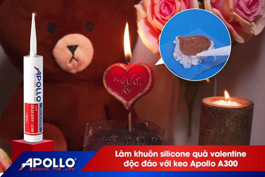 Làm khuôn silicone quà Valentine độc đáo với keo Apollo A300