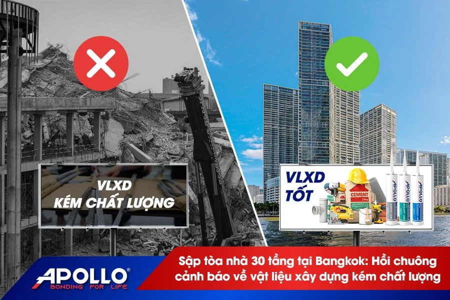 Sập tòa nhà 30 tầng tại Bangkok: Hồi chuông cảnh báo về vật liệu xây dựng kém chất lượng