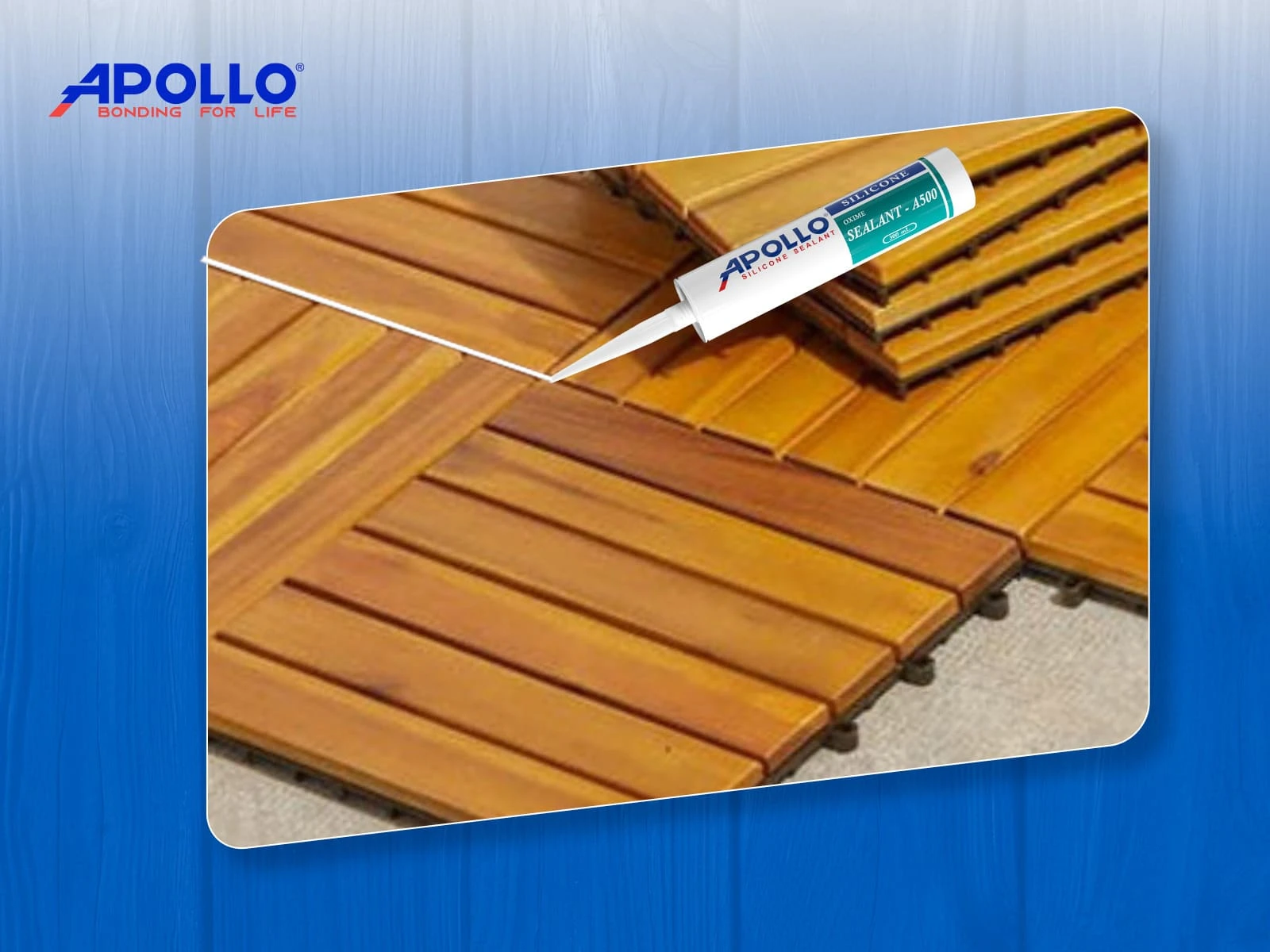 Kết hợp Apollo Silicone A500 và sơn chống thấm sàn trước khi thi công vỉ sàn gỗ nhựa