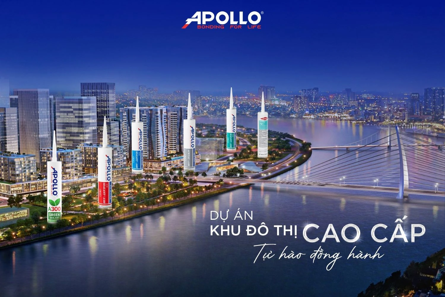 Apollo Silicone tự hào đồng hành cùng các công trình quy mô lớn, cao cấp với hệ sinh thái sản phẩm chất lượng