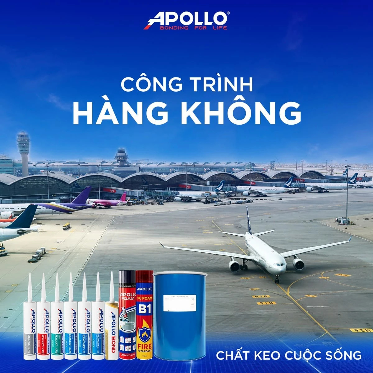 Hệ sinh thái chất lượng của Apollo Silicone tự hào đồng hành cùng các công trình hàng không trọng điểm