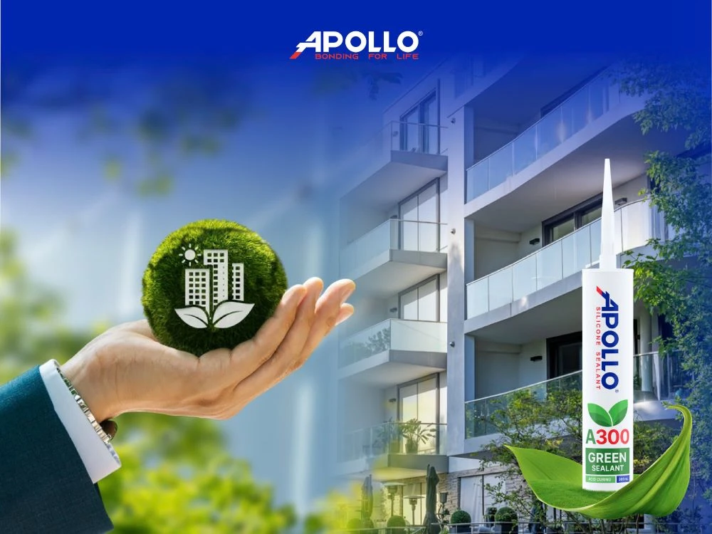 Keo silicone thân thiện môi trường A300 Green Sealant là giải pháp lý tưởng giúp kiến tạo công trình xanh bền vững