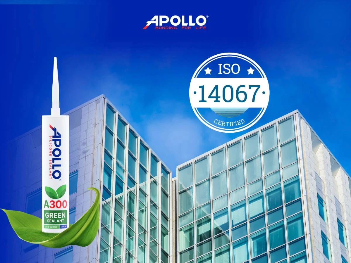 Apollo Green Sealant A300 được sản xuất từ nguyên liệu xanh đạt chuẩn trung hòa carbon & truy vết carbon ISO 14067 đầu tiên trên thế giới