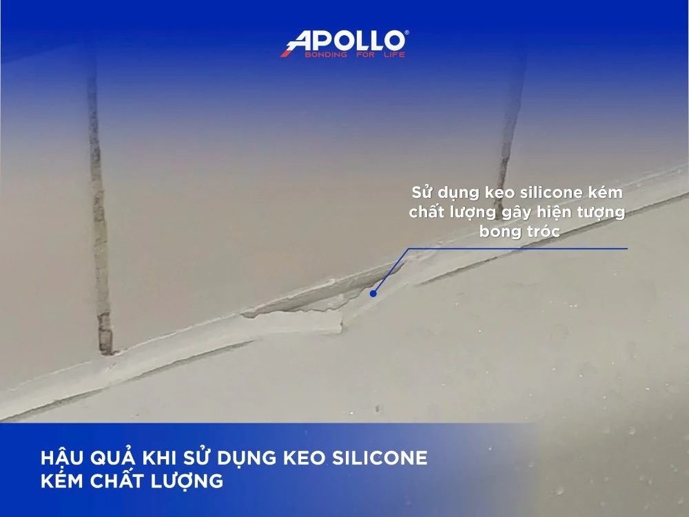 Sử dụng keo silicone kém chất lượng ảnh hưởng nghiêm trọng đến công trình và an toàn