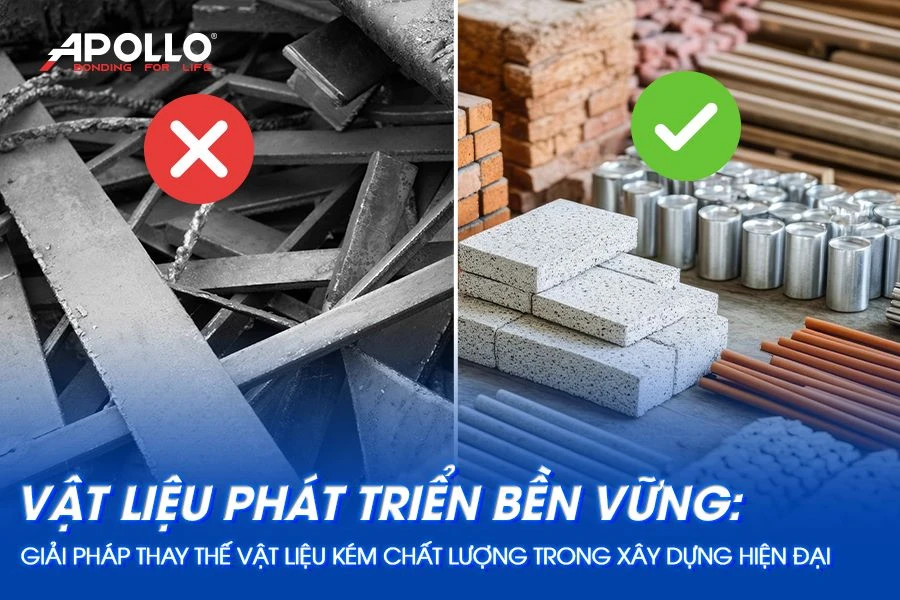 Vật liệu phát triển bền vững: Giải pháp thay thế vật liệu kém chất lượng