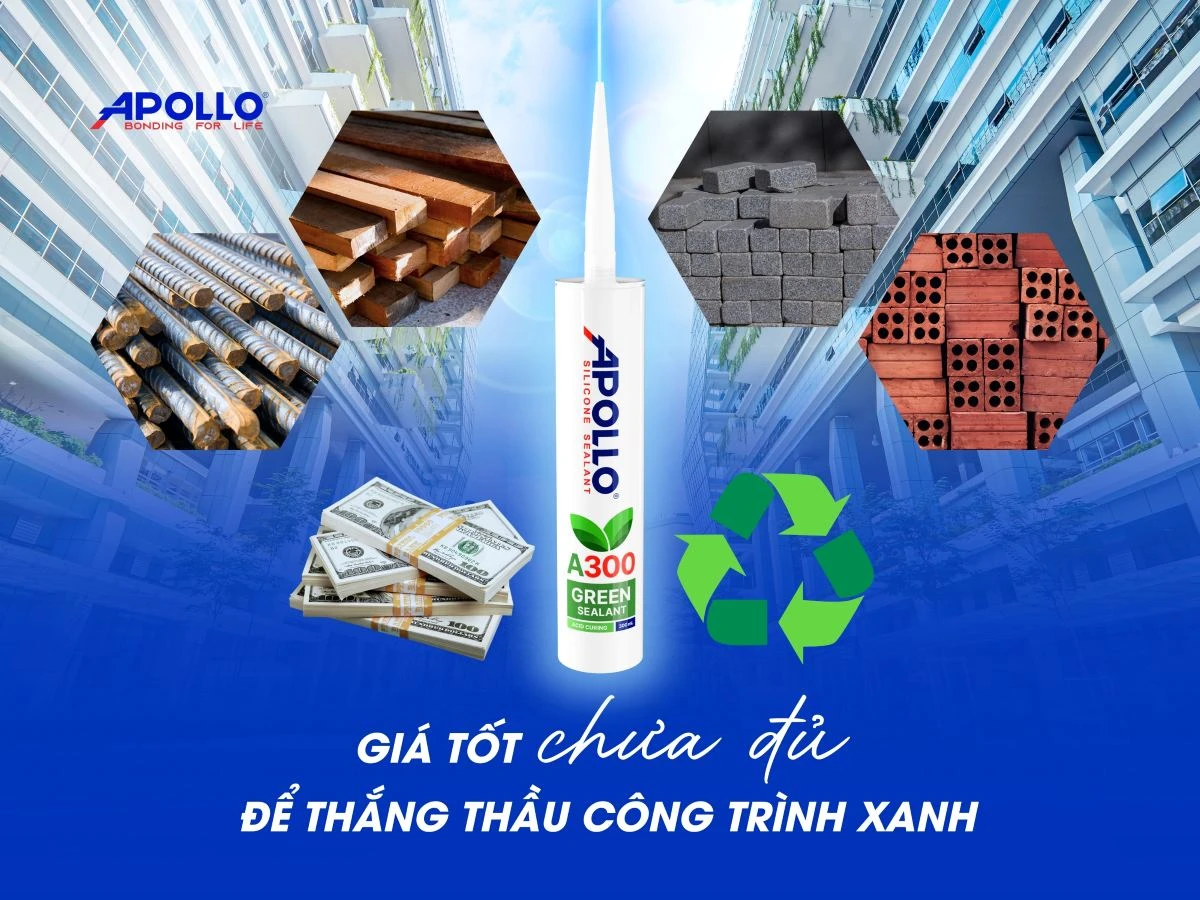 Keo silicone thân thiện môi trường A300 Green Sealant – Giải pháp xanh bền vững thúc đẩy thực thi ESG trong ngành xây dựng