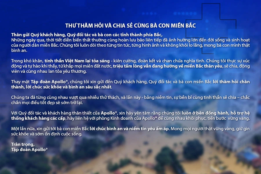 Apollo Care ủng hộ đồng bào lũ lụt, lan tỏa yêu thương
