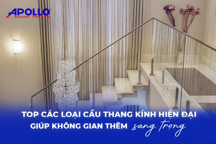Top các loại cầu thang kính hiện đại và sang trọng