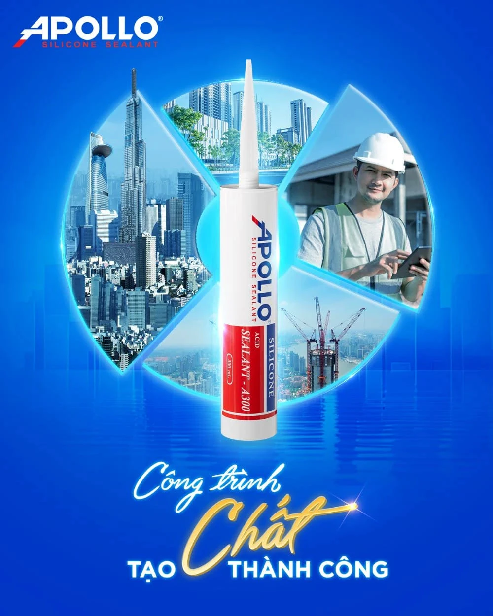 Giải pháp chất trám Apollo Silicone Sealant A300 gắn kết mọi chi tiết công trình