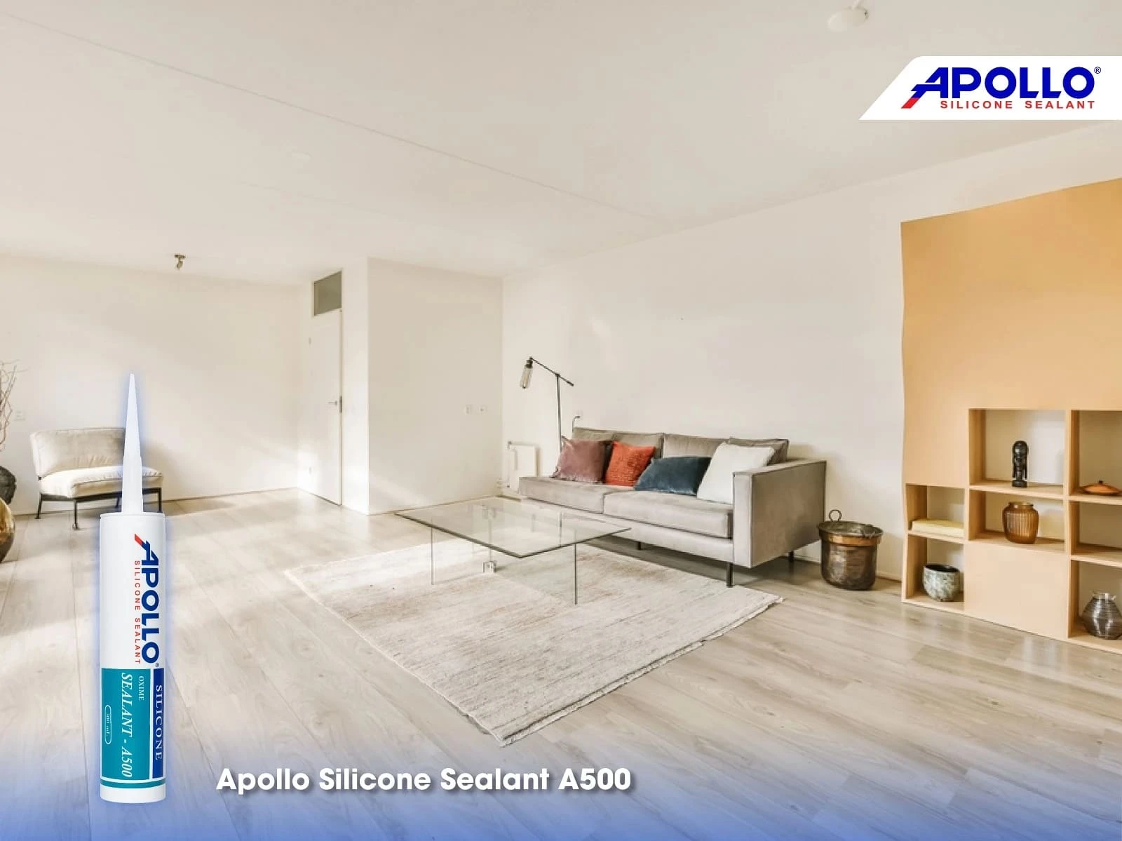 Sản phẩm Apollo A500 là giải pháp ưu việt cho thi công chống thấm khe hở giữa tường và sàn