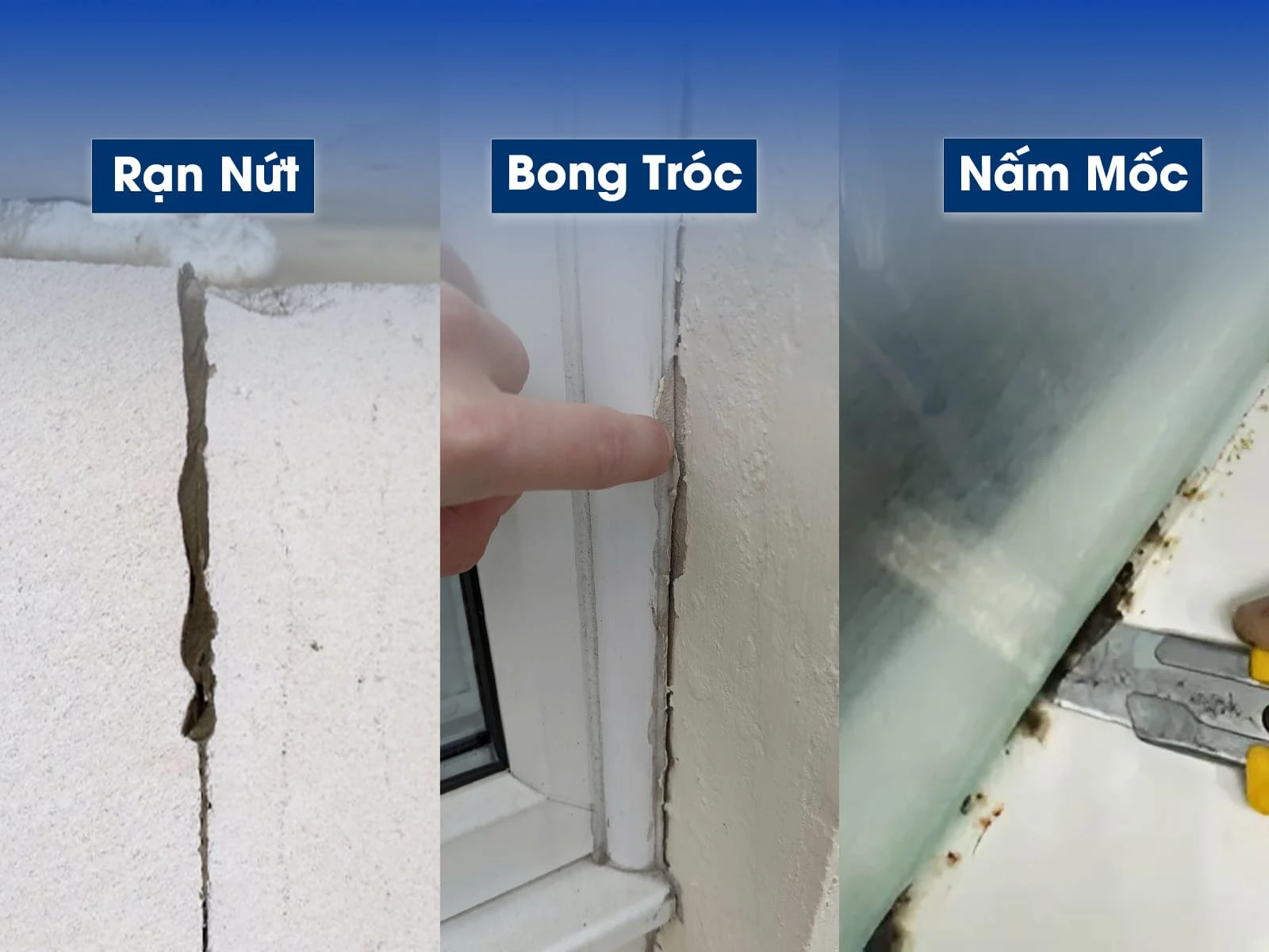 Một số tình trạng xuống cấp của hạng mục dùng keo silicone ngoài trời