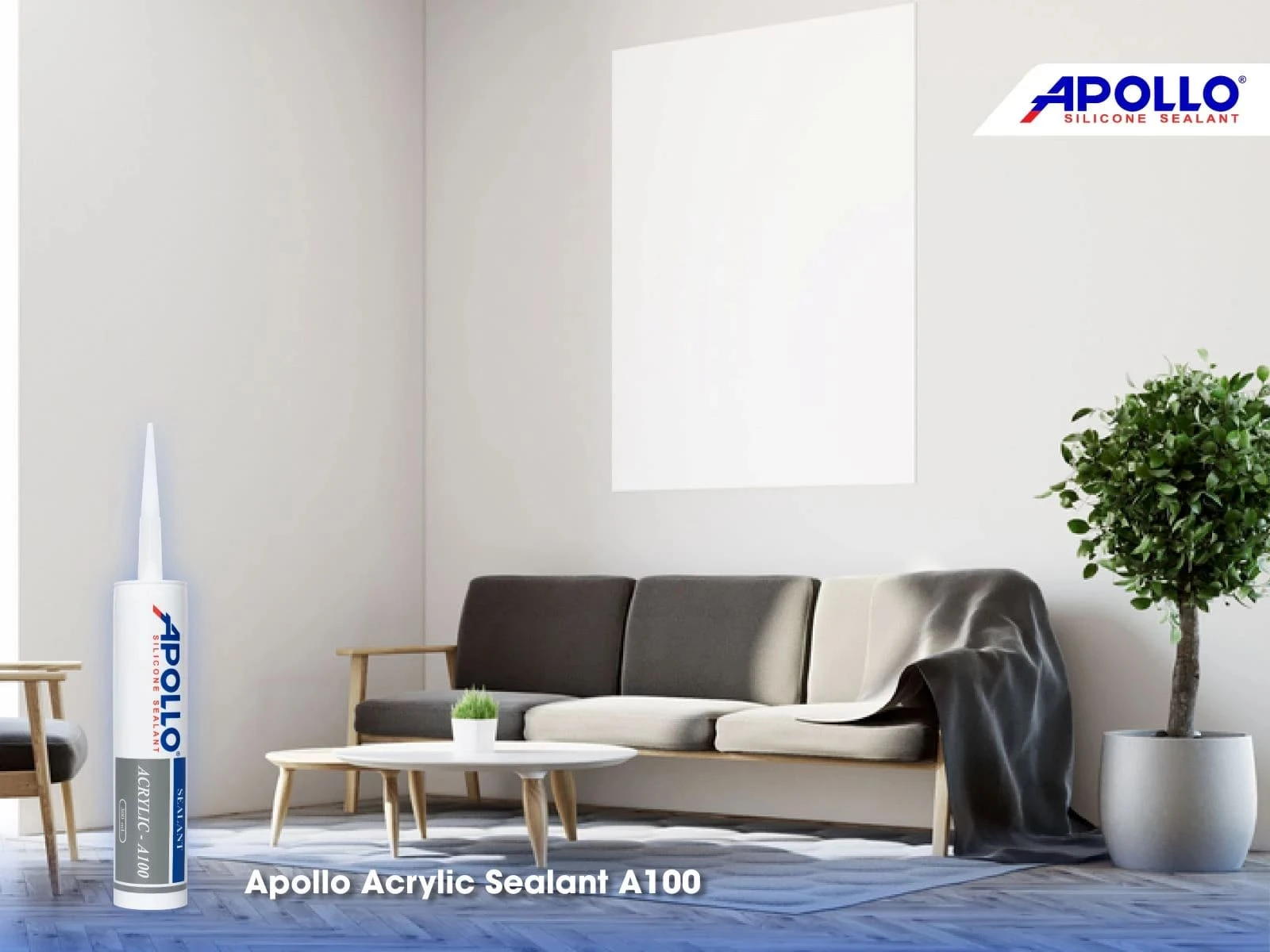 Keo Apollo Acrylic A100 - chất trám tường chuyên dụng cho các mối nối nội thất 