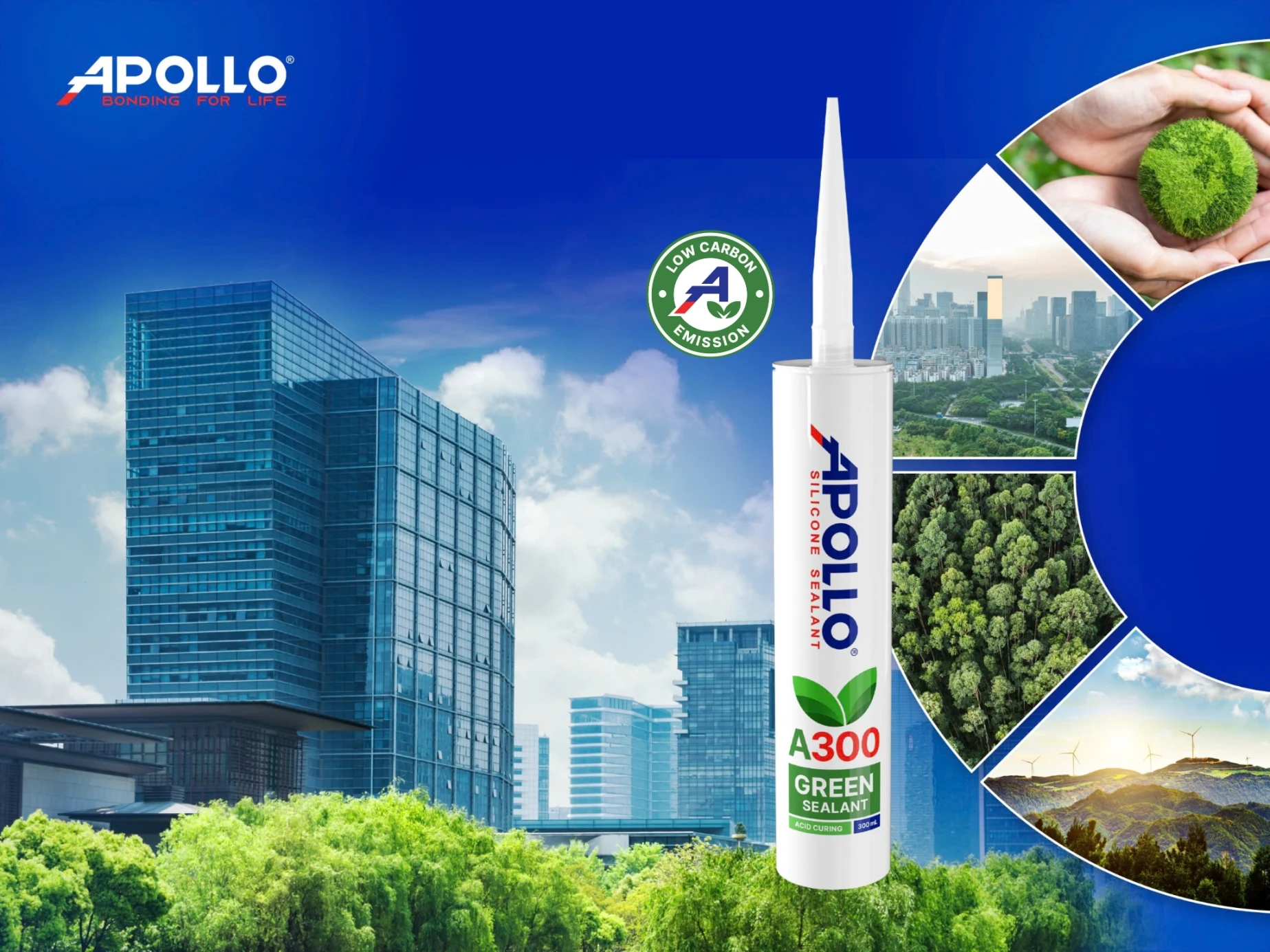 Apollo Green Silicone Sealant A300 của Apollo Silicone sẽ là sự lựa chọn lý tưởng cho công trình xanh