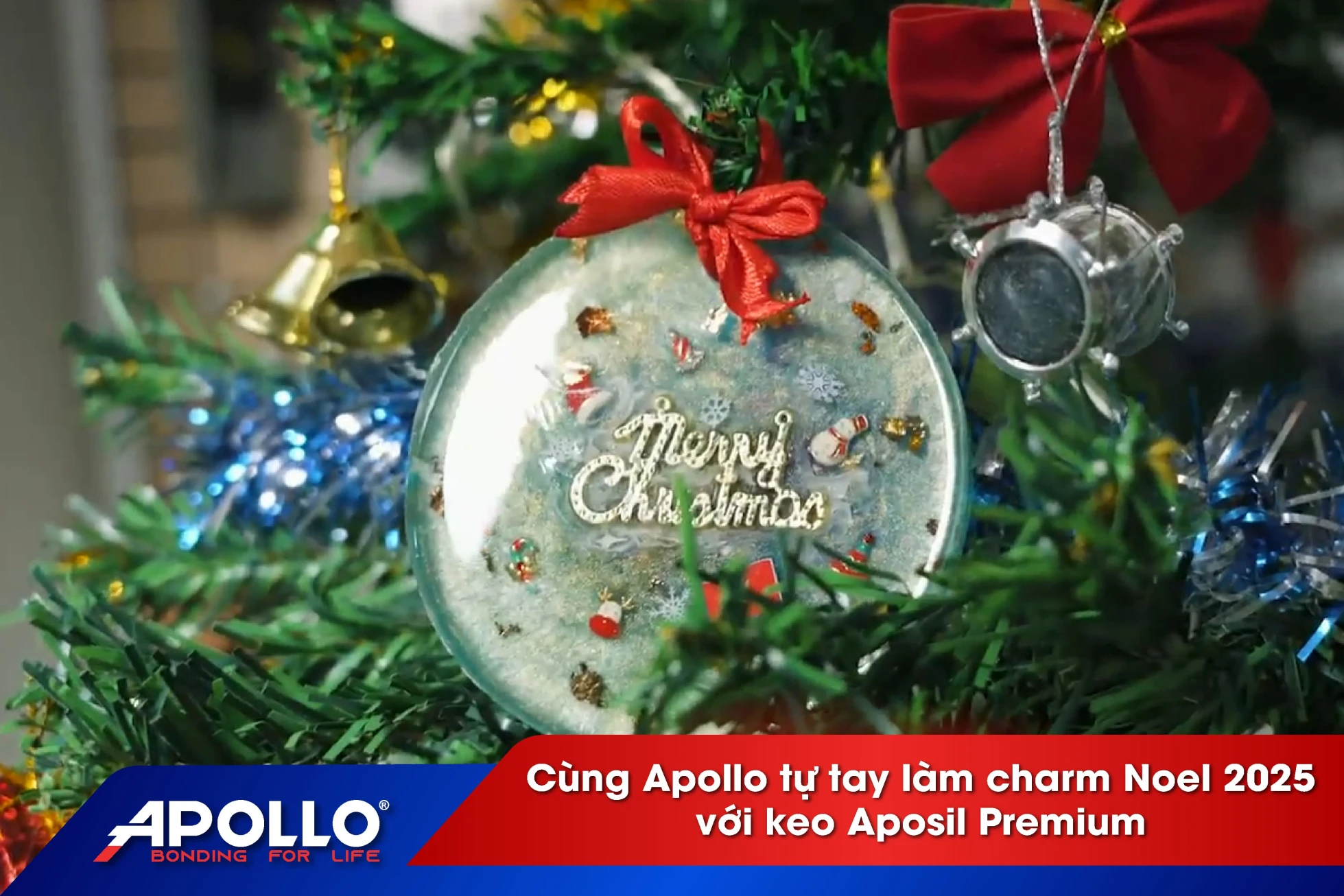 Cách tự tay làm charm Noel đơn giản mà cực đẹp với keo Aposil Premium