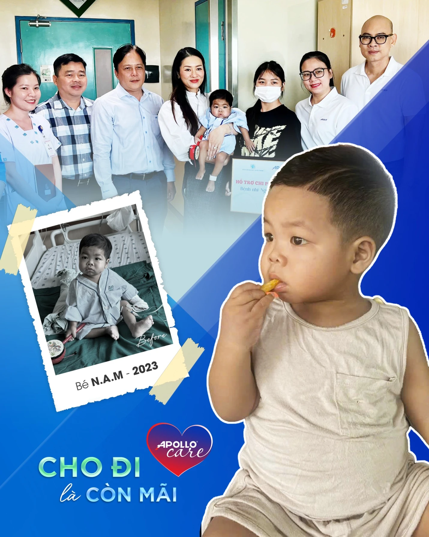 Bé N.A.M khỏe mạnh sau hơn một năm phẫu thuật thuộc dự án bảo trợ ghép gan và mổ tim cho trẻ em