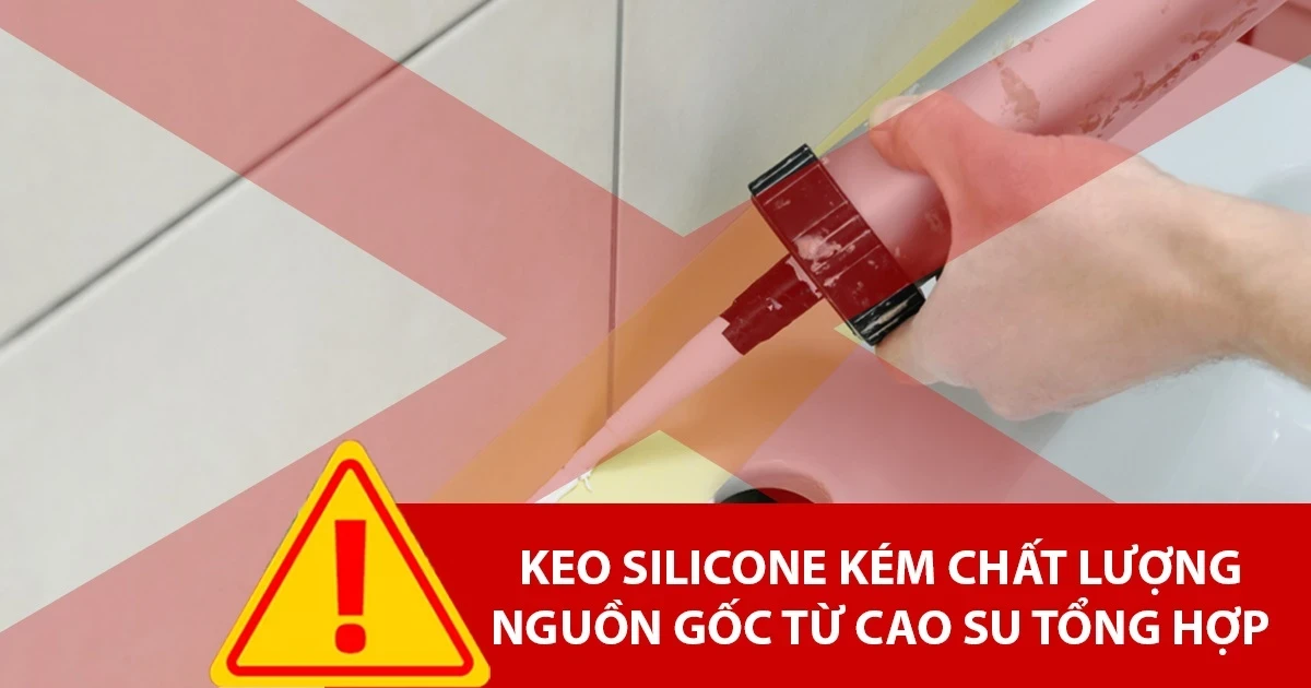 Sử dụng keo silicone kém chất lượng là nguyên nhân gây ra hiện tượng keo bị ố vàng