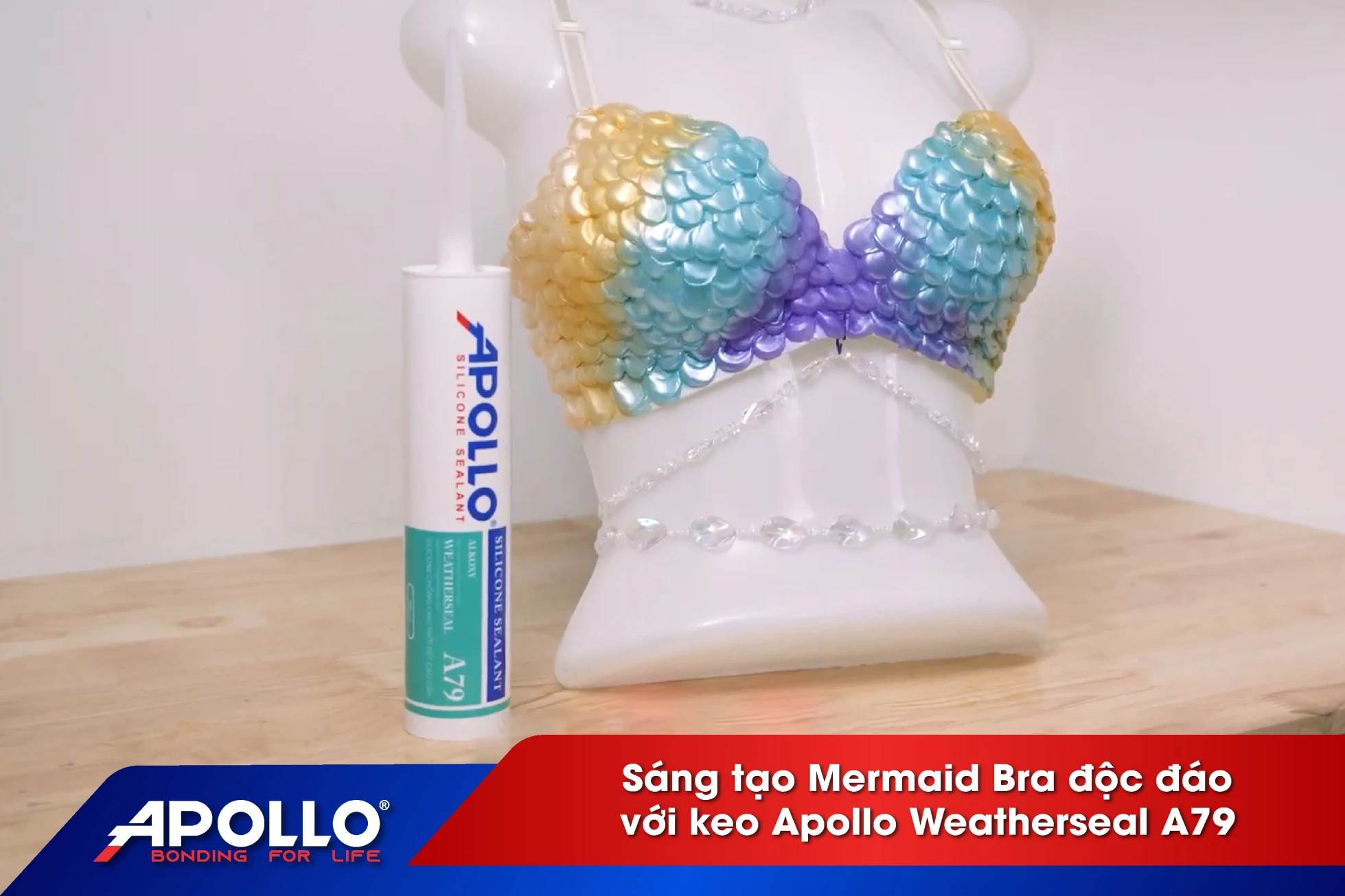 Hướng dẫn cách tự tay làm Mermaid Bra độc đáo với keo Apollo A79