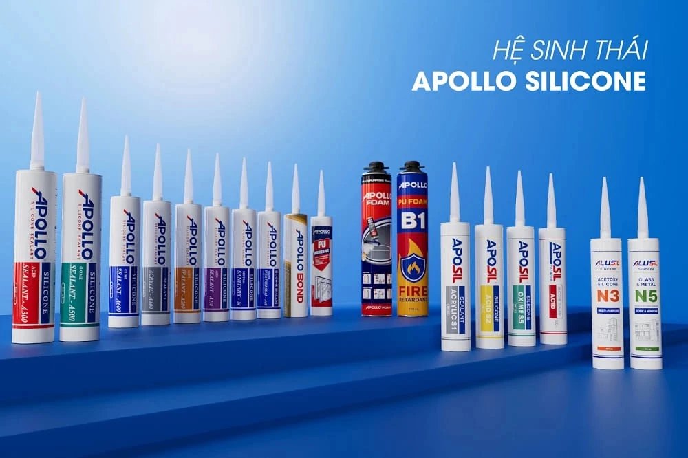 Hệ sinh thái sản phẩm keo Apollo Silicone đa dạng và chất lượng cao