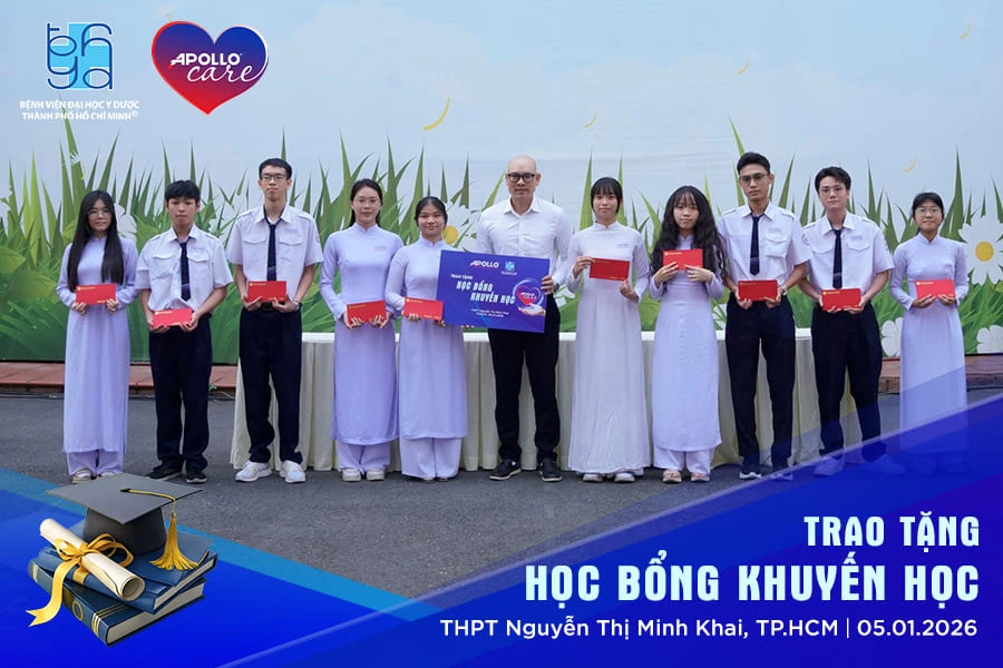 Apollo Care trao Học bổng Khuyến học và Định hướng Nghề nghiệp Y Khoa tại THPT Nguyễn Thị Minh Khai