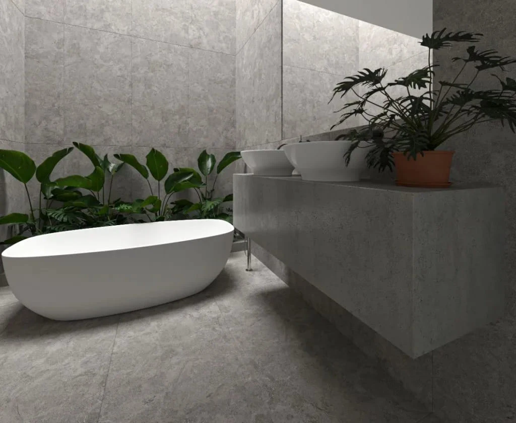 Gạch porcelain là loại vật liệu ốp tường đem đến một vẻ đẹp sang trọng và phong cách tinh tế