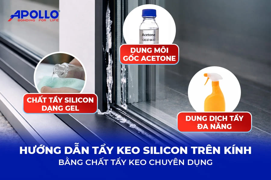 Hướng dẫn cách tẩy keo dán kính bằng chất tẩy keo chuyên dụng
