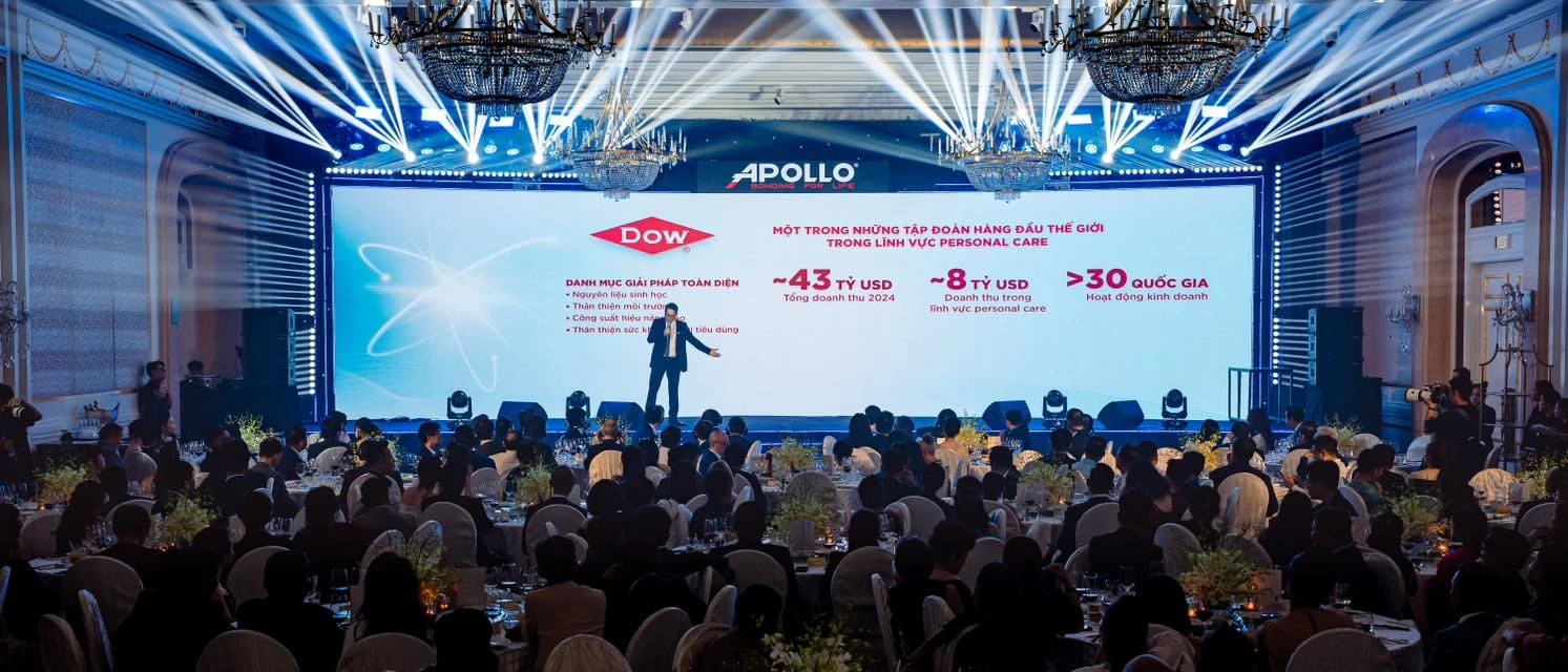 Đại diện Dow Chemical có mặt tại Tiệc Tri Ân 2025, khẳng định mối quan hệ bền chặt với Tập đoàn Apollo với hơn 20 hợp tác
