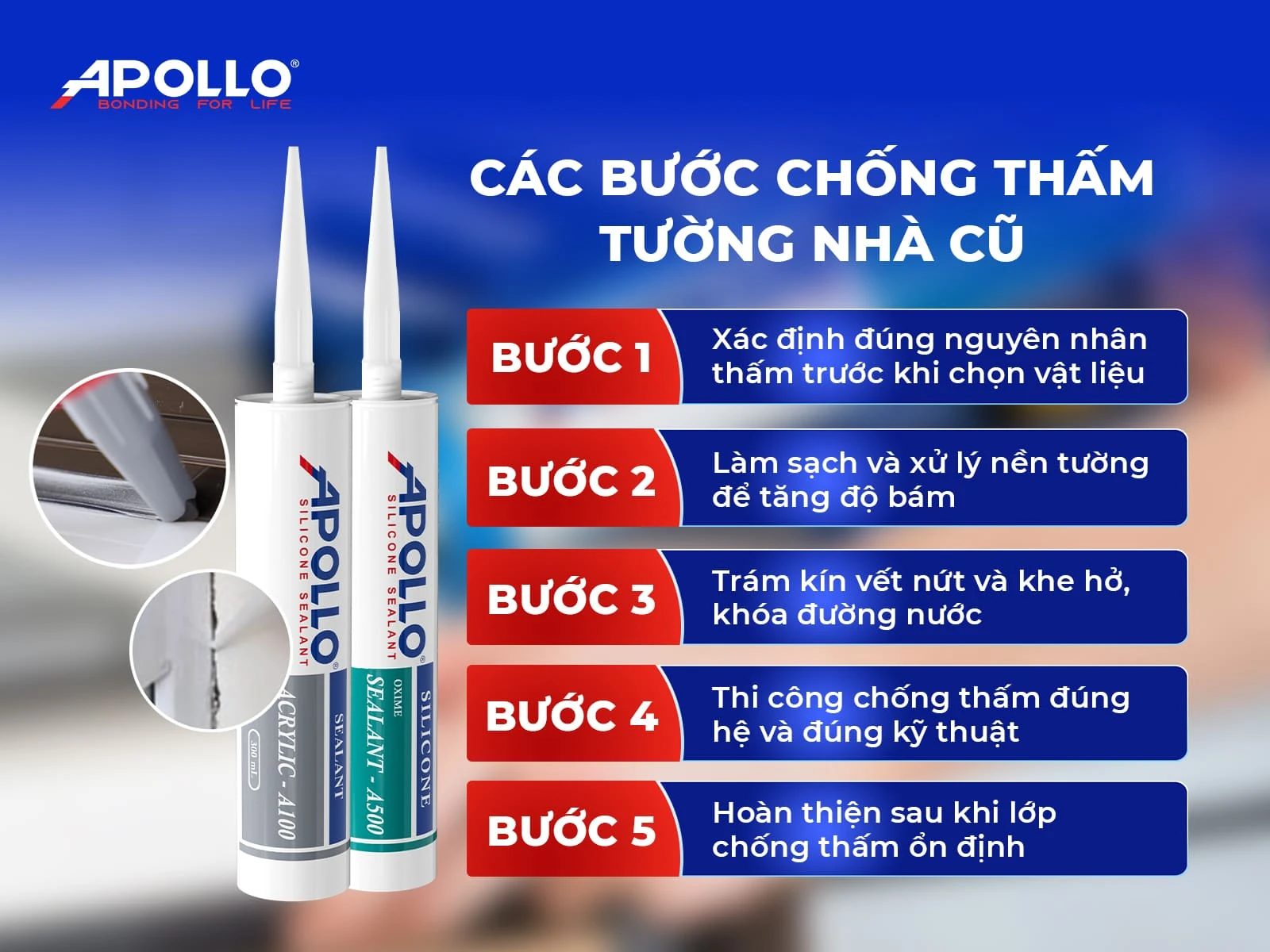 quy trình chống thấm tường nhà cũ đúng tiêu chuẩn giúp bảo vệ ngôi nhà trước các tác động tiêu cực của nước và độ ẩm