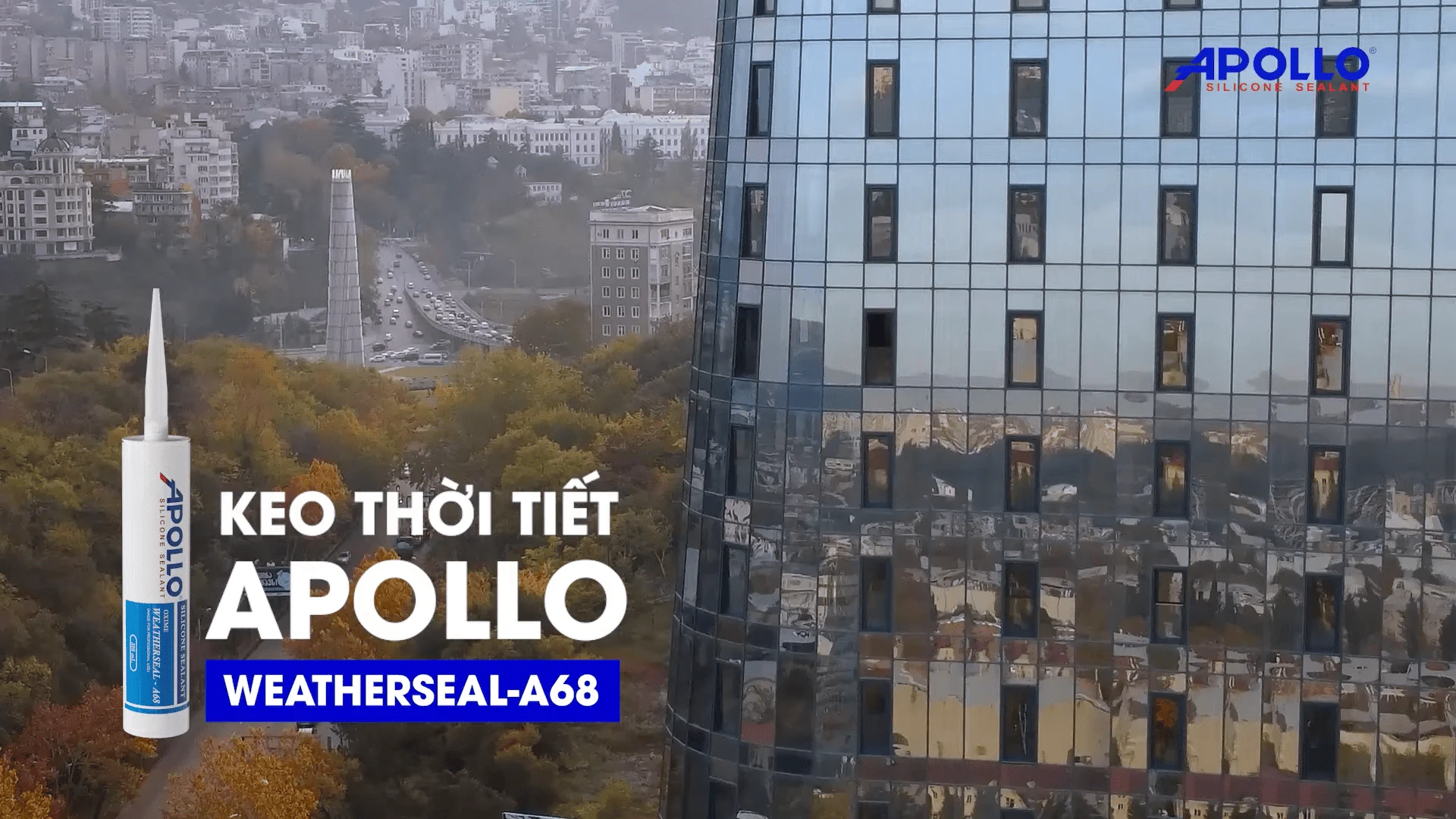 Apollo Weatherseal - A68 là chất keo dán chịu nhiệt và chống chịu thời tiết cực tốt, đáp ứng mọi công trình thi công ngoài trời