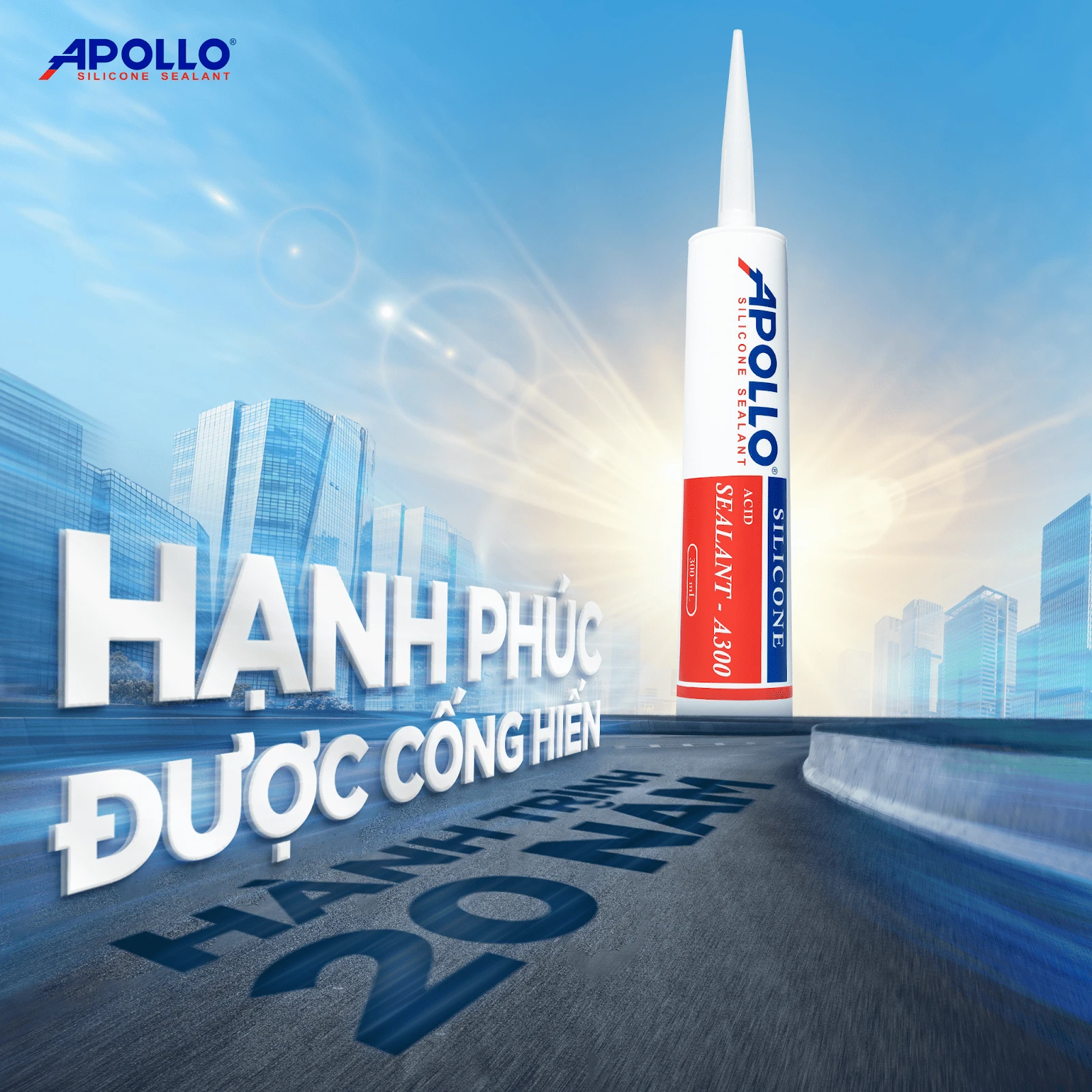 Apollo Silicone A300 - Chất keo khẳng định vị thế thống lĩnh hơn 20 năm qua của Tập đoàn Apollo