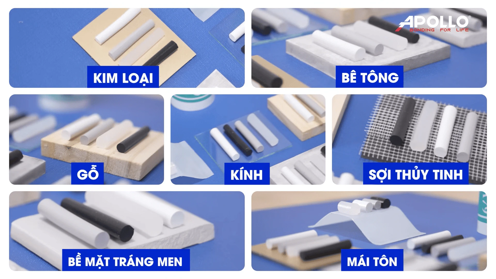 Keo Apollo Weatherseal A79 có khả năng tương thích với nhiều loại vật liệu phổ biến trong xây dựng