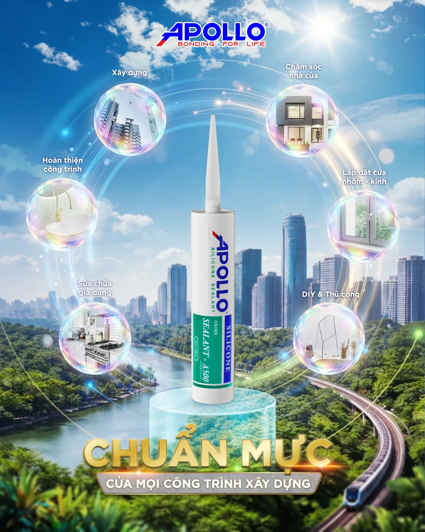 Apollo A500 được phát triển dựa trên nhu cầu thi công thực tế, tập trung vào công năng rõ ràng và khả năng ứng dụng linh hoạt trên nhiều hạng mục