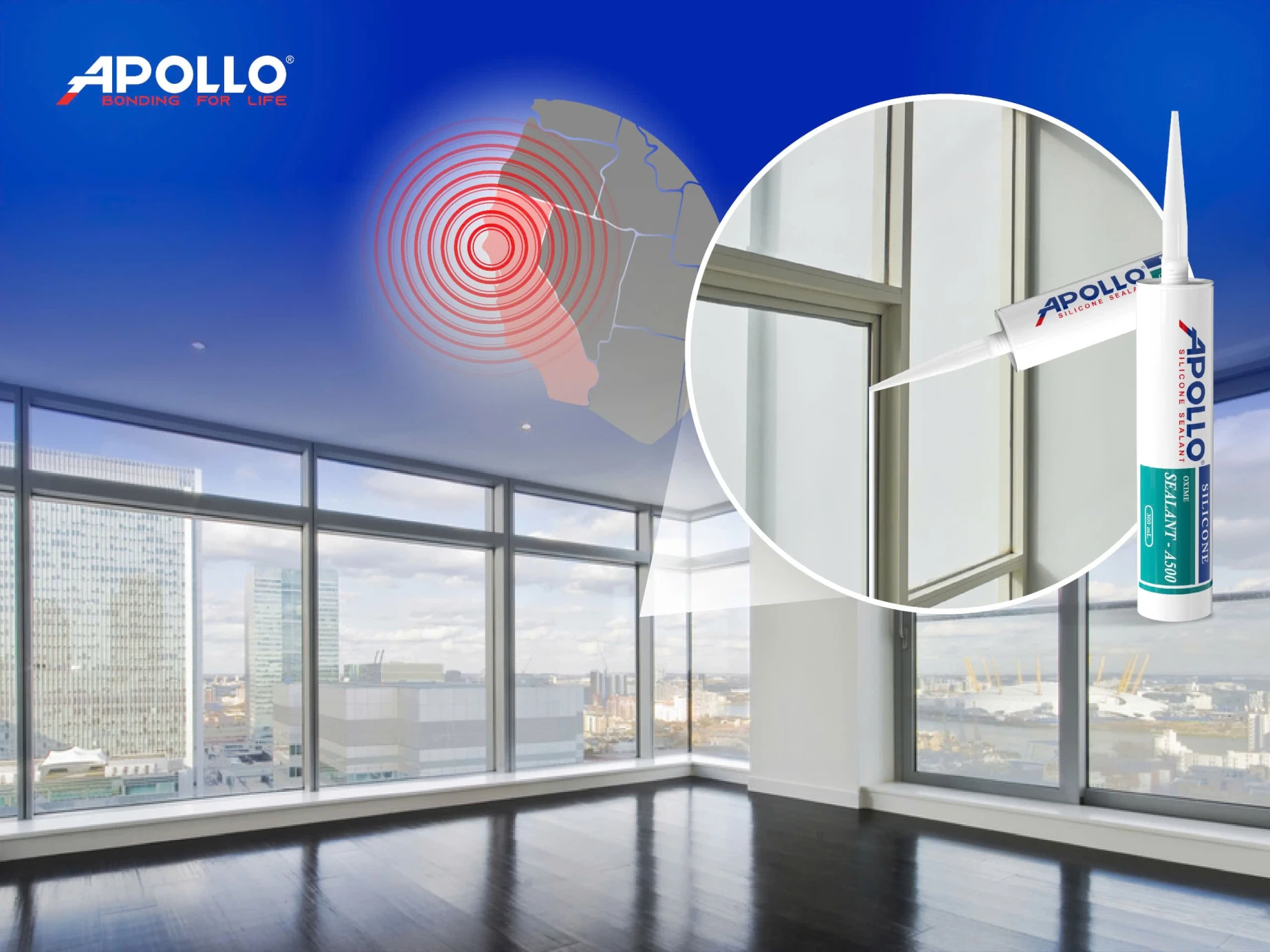 Sự kết hợp giữa cửa kính nhôm và keo silicone chất lượng tạo ra một hệ thống liên kết chắc chắn